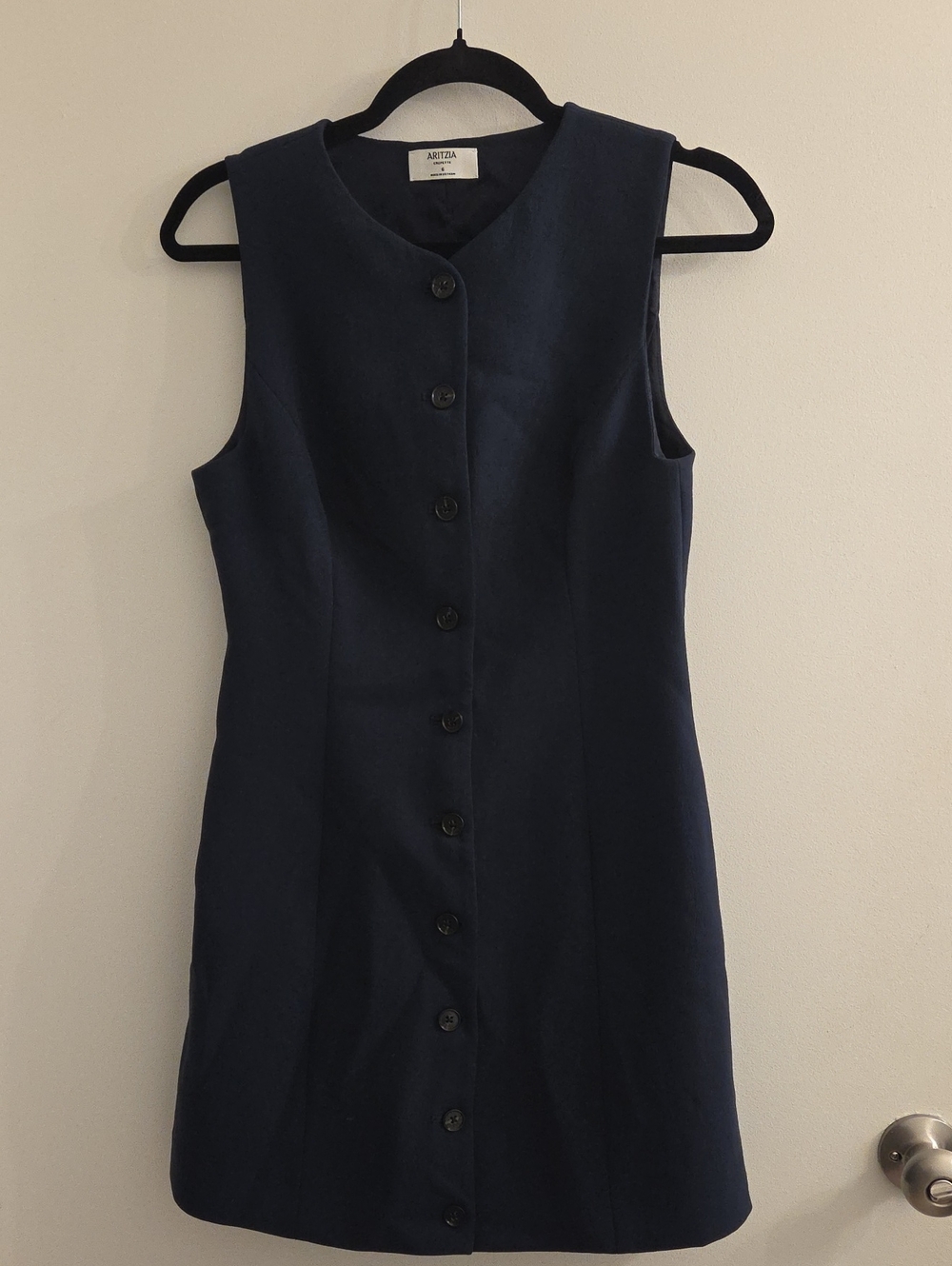 Aritzia Crepette Navy Regal Dress